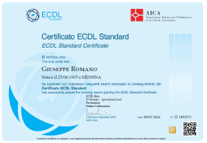 NUOVA ECDL ATTESTATO